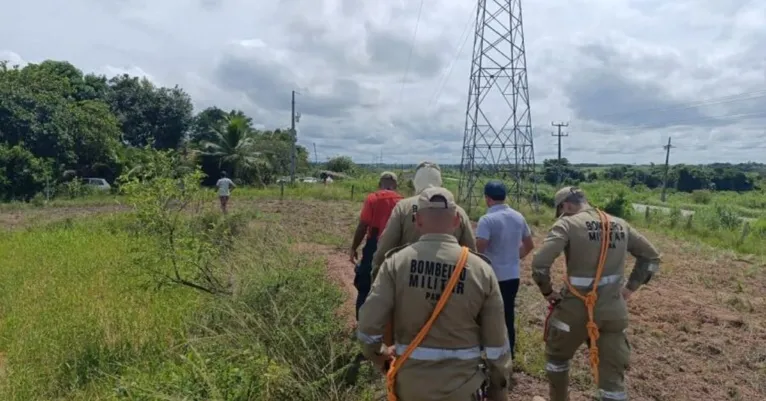 Forças de segurança nas buscas pela criança