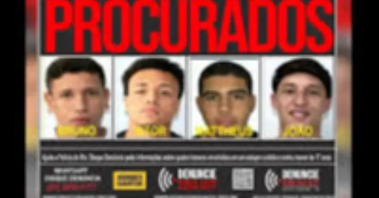Quarto suspeitos continuam sendo procurados