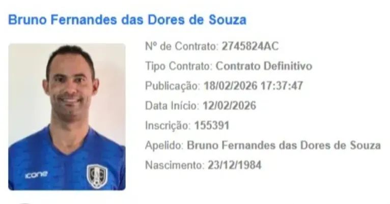 Goleiro Bruno é regularizado e pode estrear na Copa do Brasil