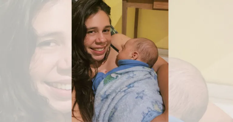 Luana e o pequeno Leonardo