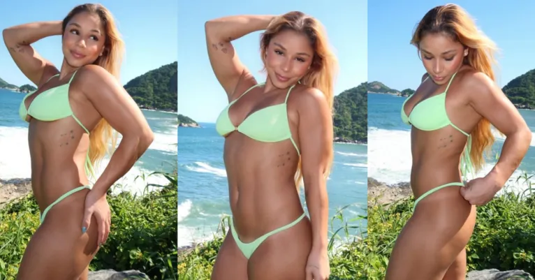 Flávia Saraiva posa de biquíni em publicação nas redes sociais e recebe elogios pela boa forma.