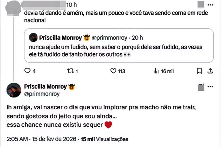 Esposa de Alberto Cowboy responde sobre possível traição no BBB 26