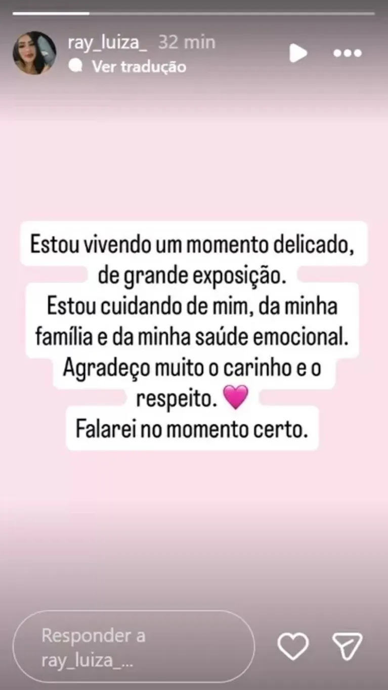 Esposa de Pedro se pronuncia após exposição de traição no BBB 26