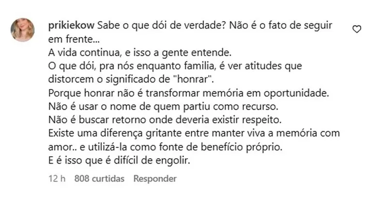 Irmãs de Isabel Veloso expõem ex-cunhado após ele assumir namoro