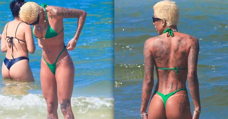 Fio-dental, tatuagens e bronze: irmã de Gabigol abre álbum de fotos