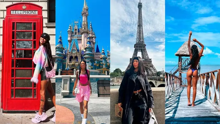 Fio-dental, tatuagens e bronze: irmã de Gabigol abre álbum de fotos