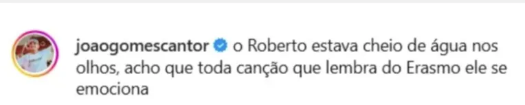 João Gomes se pronuncia após “climão” com Roberto Carlos