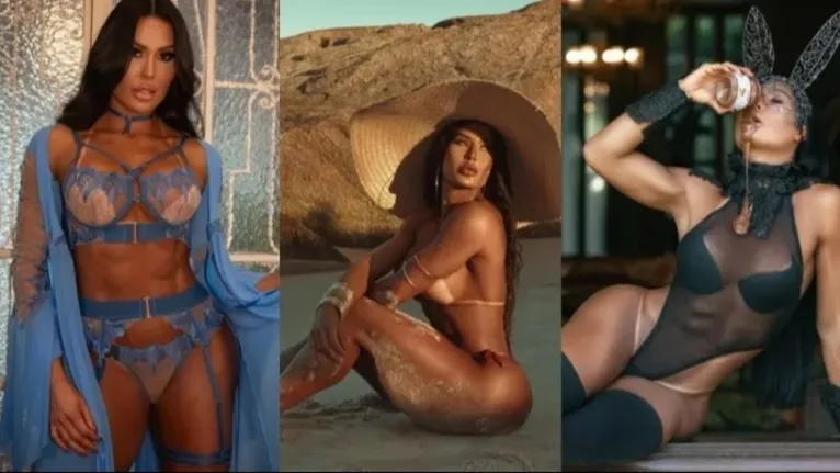 Gracyanne posa de topless e maiô cavado transparente; veja!