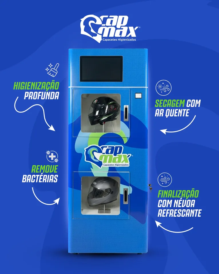CapMax: Belém recebe primeira máquina de higienização de capacetes