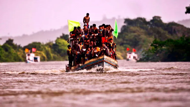 A chegada das embarcações marcou as festividades de aniversário da cidade no último dia 10 de abril.