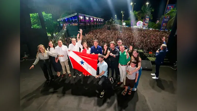 governadora Hana Ghassan acompanha a programação em Marabá ao lado de autoridades e destaca o impacto econômico do evento para o Sudeste paraense.