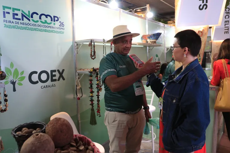 Jovenilio Cardoso, da cooperativa Coex Carajás, afirma que o evento é uma vitrine para as cooperativas.