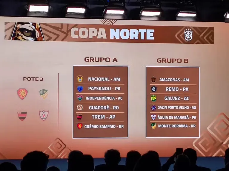 Com Paysandu, Remo e Águia, CBF divulga grupos da Copa Norte