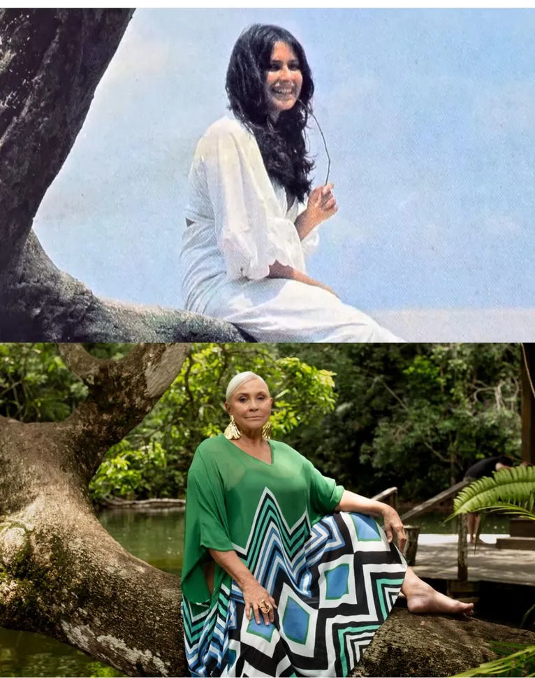 A cantora paraense reproduziu a foto de 1977