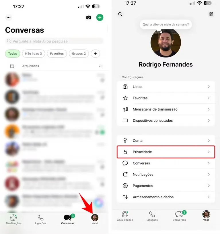 Configuração de privacidade permite esconder IP durante ligações no WhatsApp