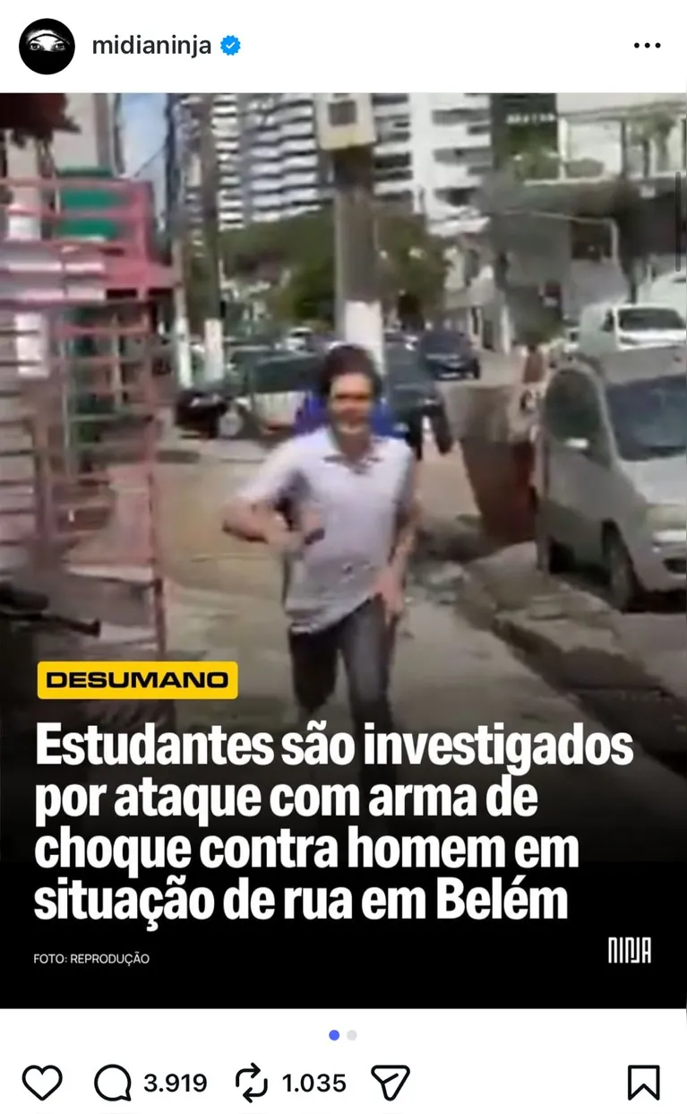 Ataques a homem em situação de rua em Belém ganham repercussão nacional