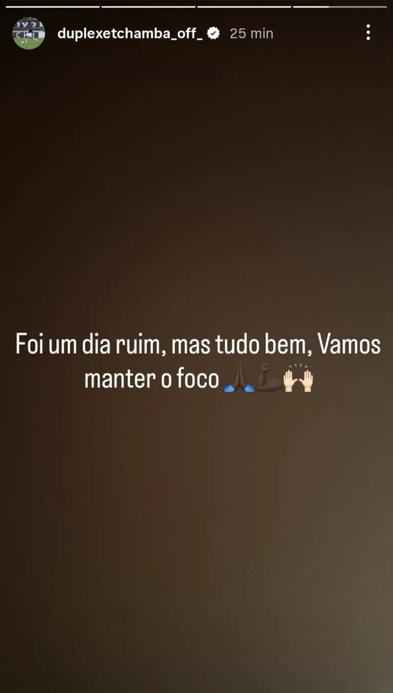 Print da postagem de Tchamba.