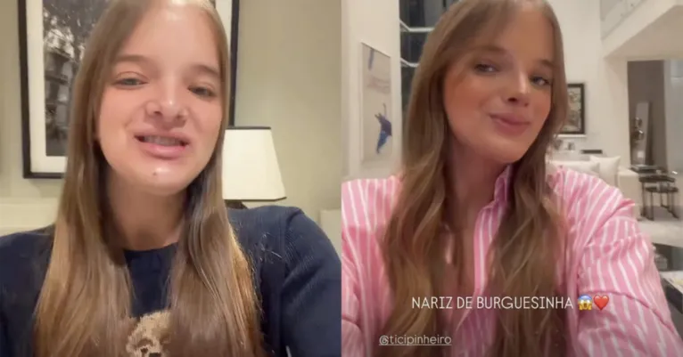 Rafa Justus mostra resultado de nova cirurgia no nariz; veja