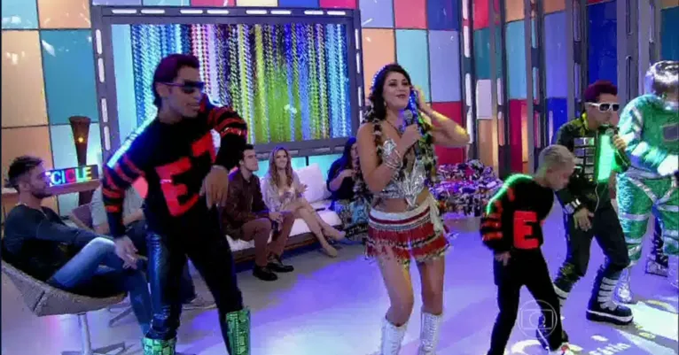Élida no programa Encontro com Fátima Bernardes