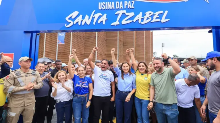Governadora Hana Ghassan na inauguração da Usina da Paz em Santa Izabel do Pará.