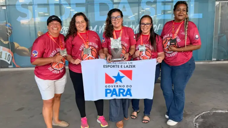 A equipe 45+ mostrou alto nível técnico e muita união dentro de quadra, conquistando o vice-campeonato e consolidando o Pará entre as principais forças da modalidade no torneio regional.