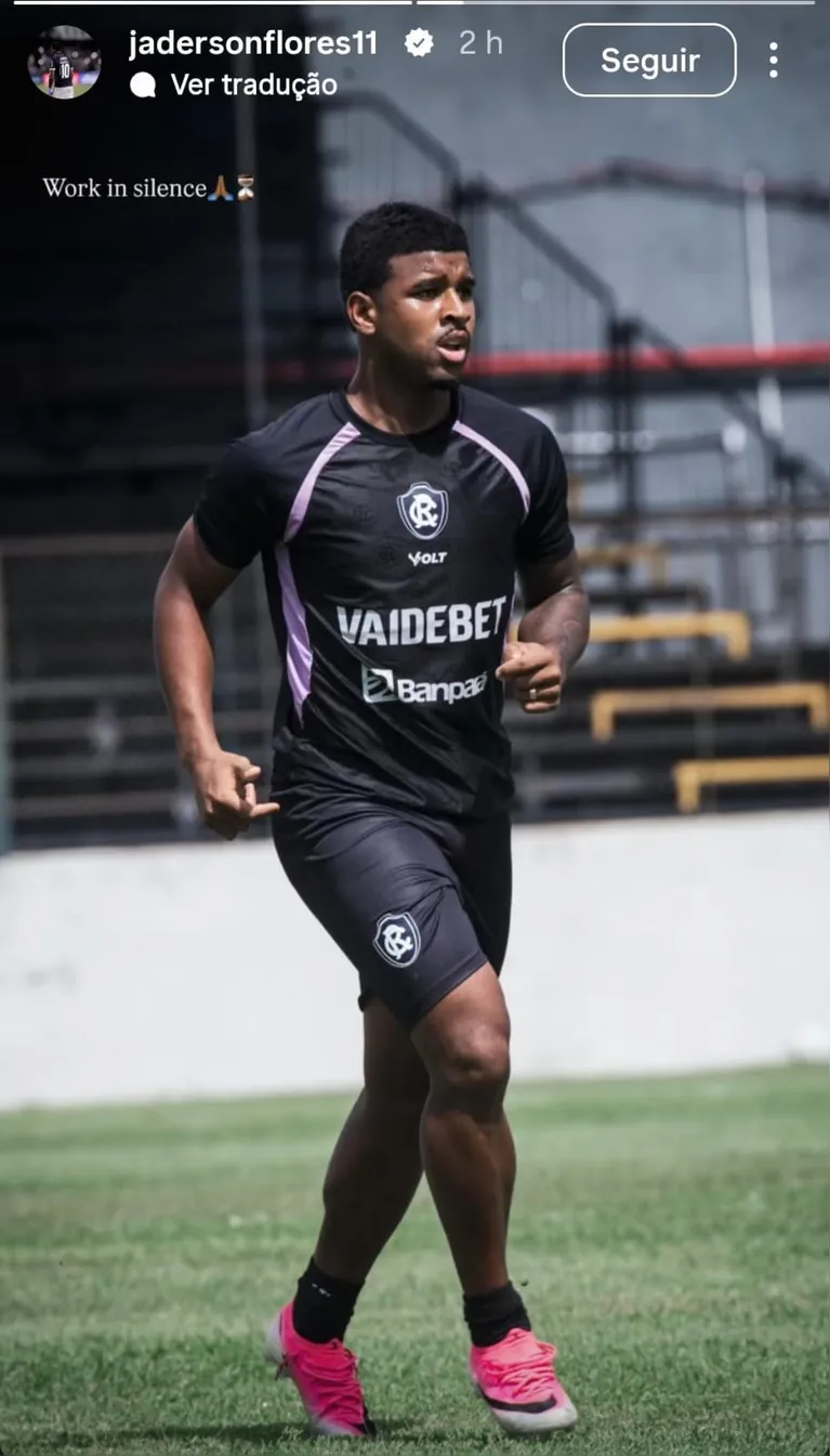 Remo: após ser poupado em jogo-treino, Jaderson retorna as atividades