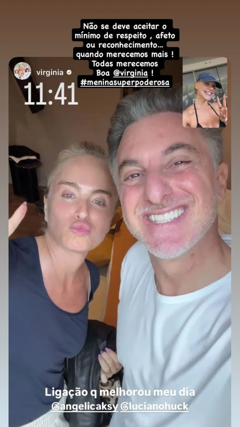 Angélica e Huck apoiam Virginia após separação