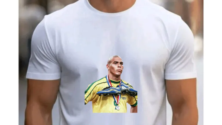 Fãs de Ronaldo Nazário encontram camisetas estampadas com o ex-craque da Seleção Brasileira por menos de R$ 40 em lojas de marcas alternativas na internet, uma opção econômica para quem quer homenagear o ídolo.