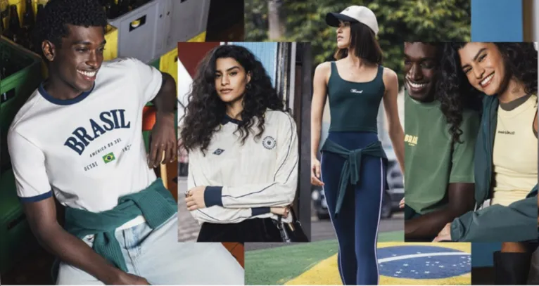 Inspirada na estética Brasilcore, a coleção da C&A mistura referências do futebol e da moda urbana.
