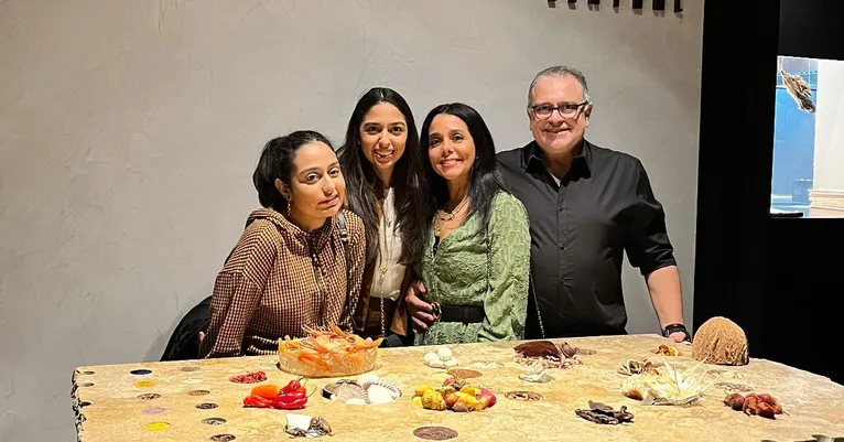 Lygia, Pilar, Pietra e Cesar.
