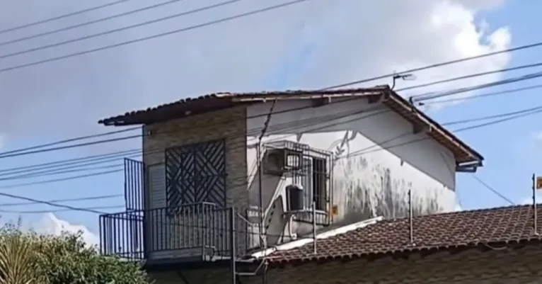 A casa onde o professor foi assassinado na Marambaia