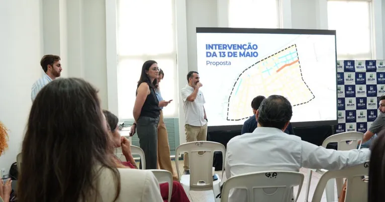 Servidores municipais e especialistas participaram de oficina técnica do Mutirão Brasil para discutir estratégias de revitalização do Centro Histórico de Belém.