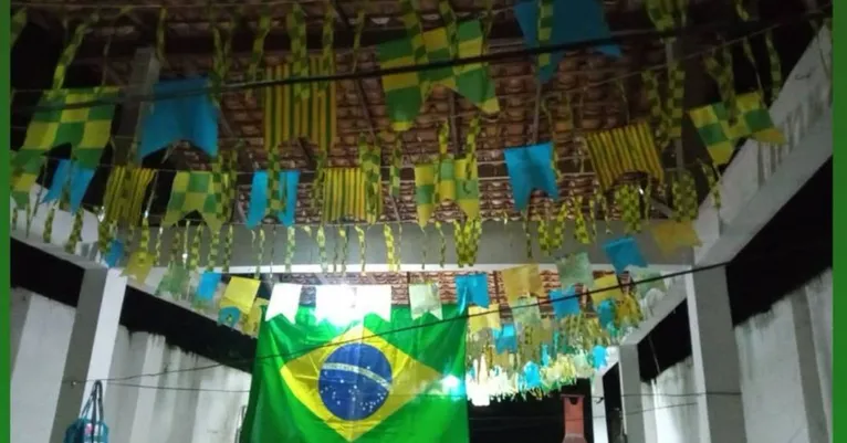 Quintal da casa de Helder na Copa de 2022.