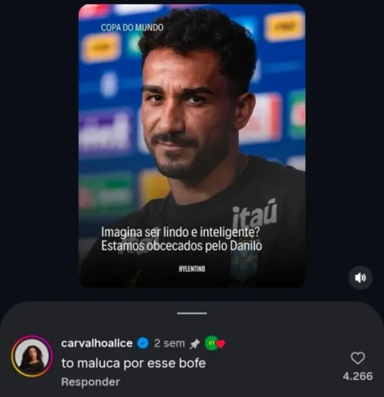 Alice Carvalho se derrete por jogador brasileiro: "Maluca por esse bofe"