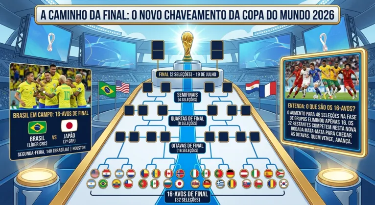 Como a Copa de 2026 aumentou para 48 seleções, a fase de grupos eliminou apenas 16 equipes.