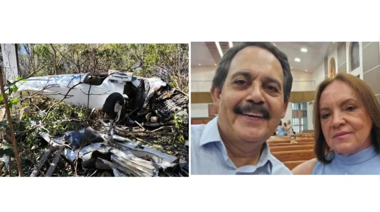 O casal estava na aeronave que caiu em Palmas neste sábado (18/07).