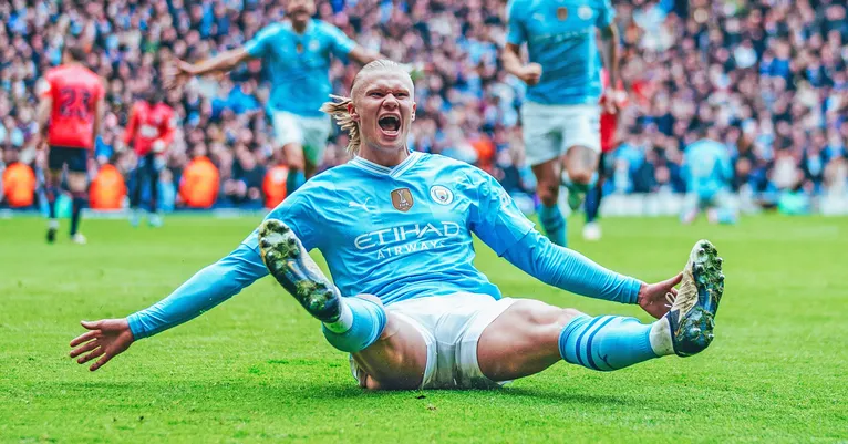 Haaland faz gol como respira