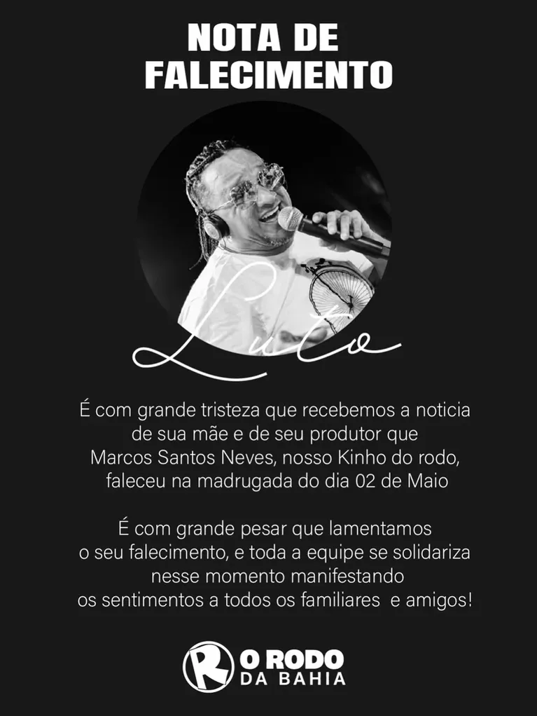 Quem era Kinho do Rodo, cantor que morreu após passar mal?