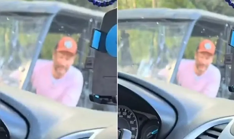 Rodrigo Hilbert ajuda motorista com carro atolado e vídeo viraliza