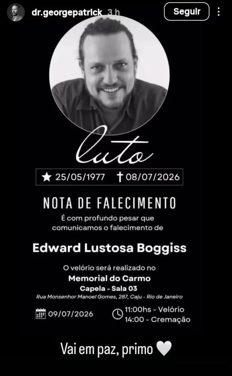 Ator Edward Boggiss, de Sandy e Junior, morre aos 49 anos