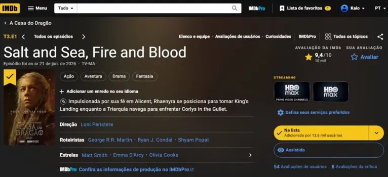 Episódio já começou com guerra total