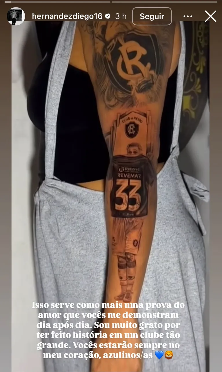Diego Hernández se emociona com homenagem de torcedora do Remo