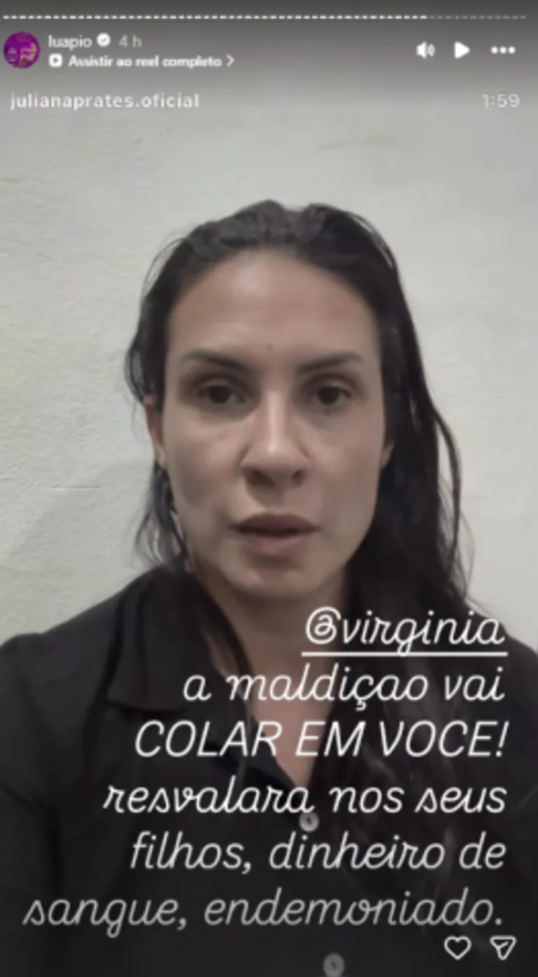 Virginia chora após Luana Piovani amaldiçoar seus filhos
