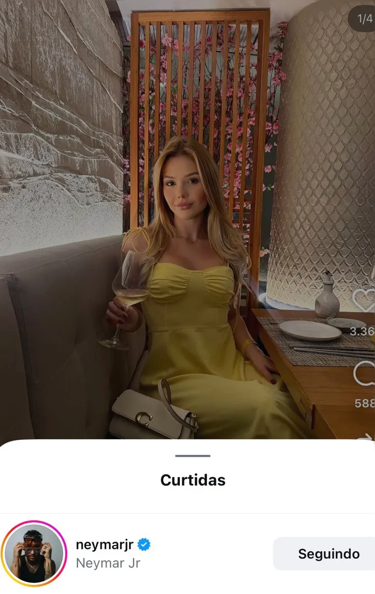 Neymar interage com loira misteriosa no Instagram e web reage