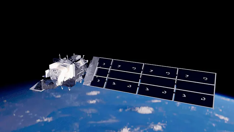 Representação artística de um dos satélites Landsat, da NASA