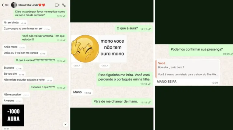 Print da troca de mensagens entre Ingrid e Clara,