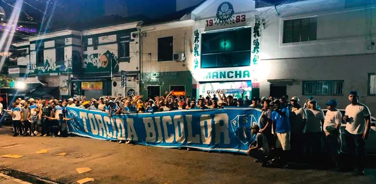 Bicolores presentes na sede da Mancha Verde e T.U.P neste ano de 2026 antes de Paysandu x Portuguesa, pela Copa do Brasil