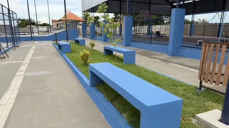Praça de Esporte e Lazer de Santa Luzia do Pará está em fase de conclusão