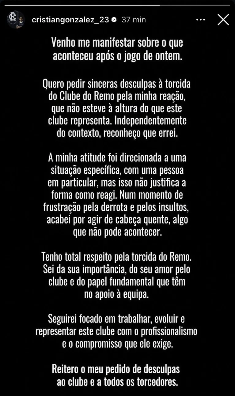 Tassano se desculpa após gesto obsceno e xingamento no Baenão: "Cabeça quente"