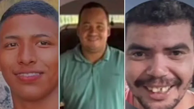 Os três homens que foram encontrados sem vida